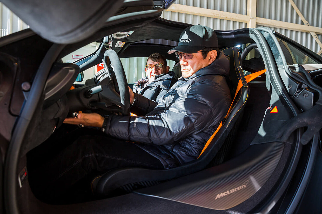 Martin Darbyshire and Ken Okuyama in the McLaren 720S