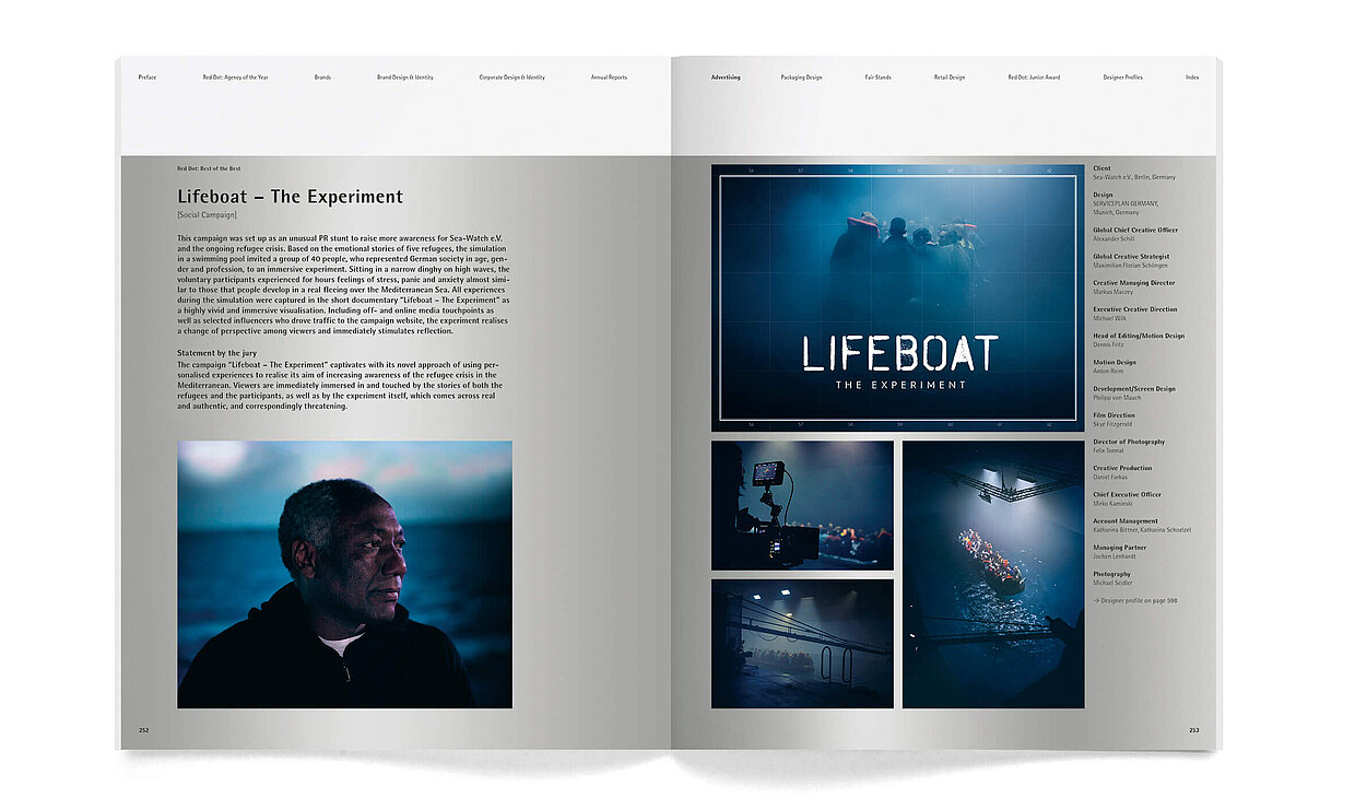 The project „Lifeboat - The Experiment“ is awarded with the Red Dot: Best of the Best