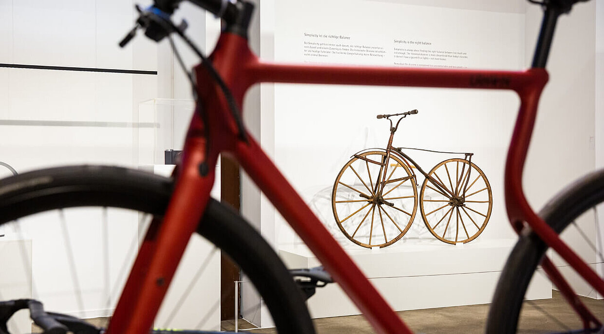 Old bicycle in the exhibition in Essen
